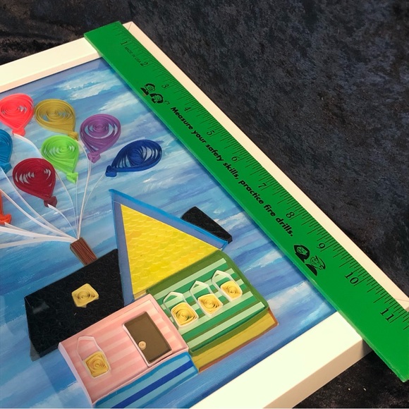 Hand quilled “UP” House paper art framed 9 x 11 Disney - Picture 10 of 15